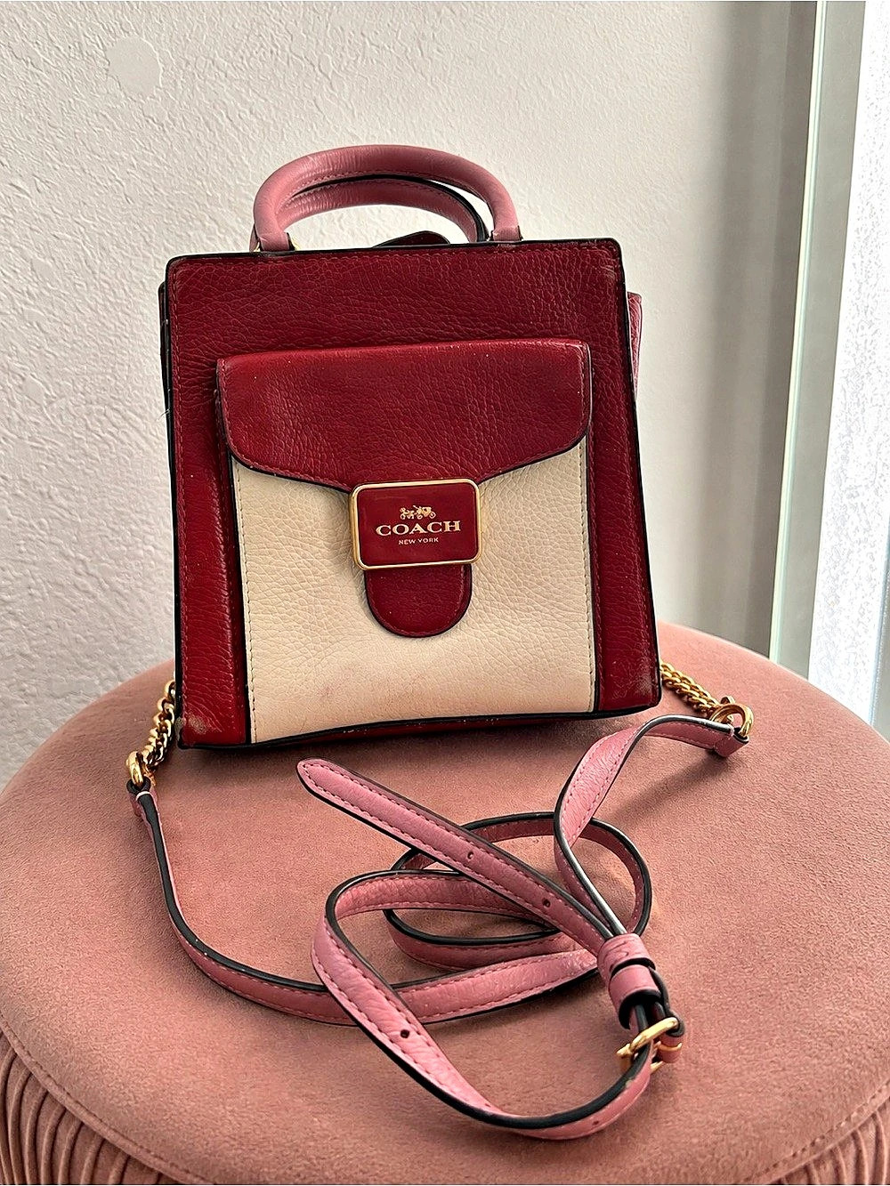 Coach Dreamer Shoulder Bag In Colorblock With Whipstitch Dreamer Colorblock